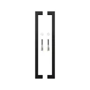 Rolltrak 600mm Matte Black Barn Door Square Double Pull Handle