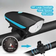 Electric Bicycle Horn and Light Rechargable MTB Bicycle Light Cycling Flashlight