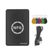 RFID NFC Chip Reader/Writer+5XUID Keychain 125K 13.56M Copier RFID7664