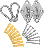Milisten 1 Set Heavy Duty Stainless Steel Hammock Wall Mount Kit Durable Ceiling Hooks for Swings Hammocks and Hanging Chairs Reliable Swing Mounting Hardware for Secure Installation
