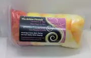The Golden Threads Hand Dyed Wool Roving 1 oz Red Yellow Fibers