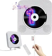 Homlab Wall Mountable CD Player - Bluetooth Desktop CD Player with Speakers, Dust Cover, FM Radio, Anti-skip Protection, Portable Music Player Home Audio Boombox with LCD Display, Remote, Aux Input