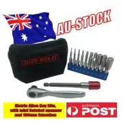 Allen Key bits, 10 piece Metric, with mini ratchet and 100mm extension bar