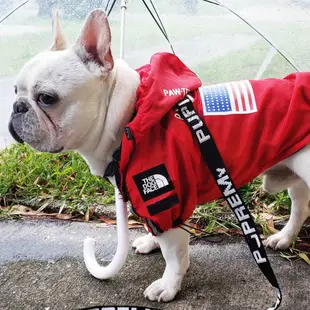 狗狗秋冬保暖衣服 超帥氣INS大狗衣服 美國國旗潮牌防風防雨北面防風外套狗外套 狗狗大型犬雨衣 寵物防風外套 現貨 免運