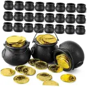 224 Pcs St Patrick's Day Cauldrons Set Include 24 St Patricks Day Pot Cauldron