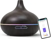 Smart WiFi Essential Oil Diffuser Works with Apple HomeKit, Alexa & Google Home, Ultrasonic Aromatherapy Diffuser & Mist Humidifier with Voice & APP Remote Control, Schedule & Timer, RGB Light