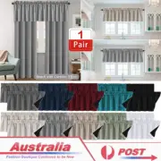2X Thermal Blackout Short Curtains Indoor Bedroom Kitchen Window Small Curtain