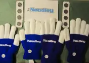 2 Pair Noodley Kid's LED 6 Mode Light Up Gloves Blue/White Small Pur/White Mediu