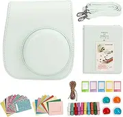 Gugxiom Mini 12 Camera Accessories Kit, Compatible with Mini 12 Instant Camera, Include Case, Album, Stickers, Photo Frames, Paper Frame, Filters, Clips (Mint Green)