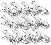 HOOTNEE 40pcs Anti-Slip Metal Clothespins Quilt Drying Clip Windproof Towel Clips for Home Beach Bathroom