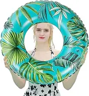 Pool Float Rings,Pool Ring Raft - Portable Inflatable Swim Tubes for Women Men Adults for Beach Puddle Fun Relaxation and Leisure Activities