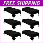 Premium 6 Pack Waterproof Polyester Tablecloths - 54x80” Rectangle Design