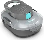 [TALOSBO] Pleco S1 Pool Robot, 80 Min Automatic Cleaning, Dual Motors Pool Cleaner, Self-Parking Function with 2.5 Hours Charging Time, Pool Vacuum Cleaner Battery for Flat Floors, Pools
