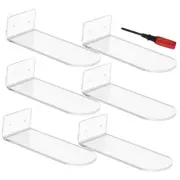 6Pcs Floating Shoe Rack Acrylic Clear Wall Mounted Shoe Display Shelf for