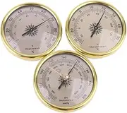 Barometer,Barometer Indoor,Barometer Thermometer Hygrometer,Barometers for The Home Wall,2.83 in Analog Weather Station,Dial Type Barometer,for Home Wall,Fishing Boat,Office,Terrace