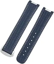 [KAVJU] 20MM Rubber Watch Band For Omega SEAMASTER 300 AT150 DE VILLE SPEEDMASTER Silicone Bracelet Replacement Strap Watch Accessories Parts