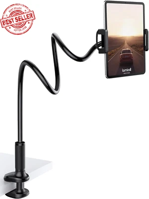 Gooseneck Tablet Mount Holder for Bed - Flexible Tablet Arm Clamp, Bed Stand Co