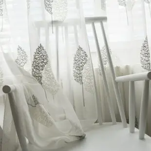現代簡約韓式棉麻竹節布臥室飄窗書房落地窗遮光窗簾窗紗成品定制