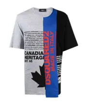 logo-print colour-block T-shirt S Multicolor