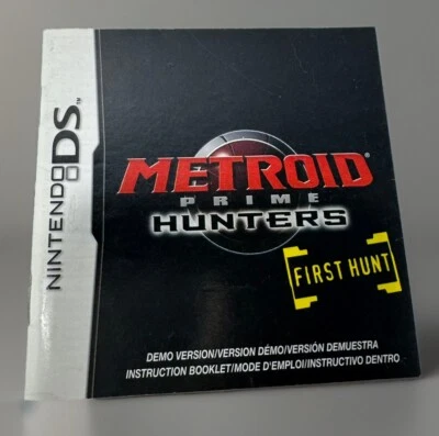 Metroid Prime Hunters Nintendo DS Instruction Manual NO GAME