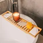 Bathtub Caddy Bamboo Bath Holder Wine Glass Holder Mobile Phone Tray Teacup Mug