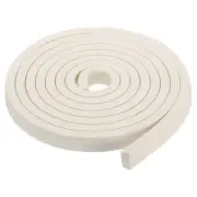 3/4"Wx3/8"Tx9.8Ft Silicone Foam Seal Strip, Square Weather Stripping, White