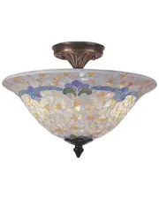 Dale Tiffany Johana Mosaic Flush Mount NoSize Amber