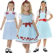 Girls Dorothy Costume Fairytale Storybook Kids World Book Day Fancy Dress Outfit