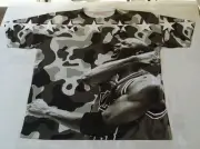 Custom Jordan Camo Star shirt sublimated laney bred carmine Toro oreo metalic 4