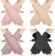 [Veesper] Sunscreen Fingerless Gloves for Women, Touch Screen UV Protection Gloves, Summer Sunblock Driving Gloves for Women Sun Protection Gloves Women for Driving Riding Fishing