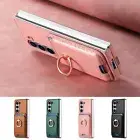 Magnetic Case For Samsung Galaxy Z Fold 6/5 4 Shockproof Leather Ring Card Cover