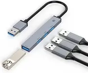USB Charging Hub, TOTU USB 3.0 Hub Docking Station, USB A 3.0, USB A 2.0 * 3, Fast Transfer High Speed USB Hub for USB A Devices