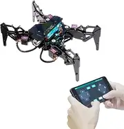 Adeept Quadruped Spider Robot Kit for Raspberry Pi 4/3 Model B+/B - STEM Crawling OpenCV Tracking Self-stabilizing MPU6050 Gyro Sensor DarkPaw Bionic With PDF
