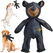 JIGCEN Indestructible Dog Toy, Resistant Squeaky Dog Toys for Heavy Chewers, Heavy Duty Interactive Puppy Chew Plush Toy for Large Dogs