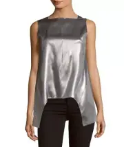 Italy Narciso Rodriguez Womens Silk Satin Top, US 10/Italian 46