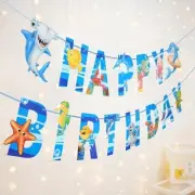 Baby Shark Ballon Set Birthday Party decorations (Happy Birthday letter/ballon)