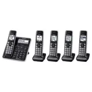 Panasonic Link2Cell KXTG985SK DECT 6.0 5-Handset Cordless Phone with...