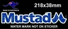 MUSTAD FISHING HOOKS STICKER FOR BOAT TACKLE BOX TOOLBOX BEER FRIDGE MANCAVE ETC