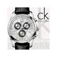 CK手錶 Calvin Klein女錶 國隆 K0K28126 白 CK_卡爾文克萊恩_三眼計時皮革錶帶_石英女錶_一年保固_開發票