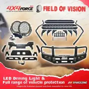 4X4FORCE Armor Bullbar LOOP Skid Plate lights Side Steps for Ford Ranger PX T7