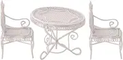 Miniature Table Chair Set Mini House Table Dollhouse Models Decorative Miniature