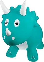 ERINGOGO Inflatable Dinosaur Bouncing for Durable Indoor Ride Plaything Adorable Triceratops Design Fun and Safe Entertainment for Easy to Use and Long Lasting