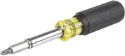 Klein Tools Magnetic Multi-Bit Screwdriver/Nut Driver, 11-in-1 Multi Tool with 8 Bits, 3 Nut Driver Sizes, Cushion Grip Handle, 32500MAG