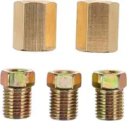 Complete Set of Brake Line Pressure Fittings 3/8-24 Threads Nickel Oil Pipe Hardware for Easy Mounting
