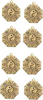 [NUOBESTY] Pcs Bagua Pendants Keychain Ornaments Diy Decor Retro Design
