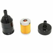 FILTRO DE COMBUSTIBLE DE METAL NEGRO PARA KAWASAKI NINJA 250 250R 300 500 500R