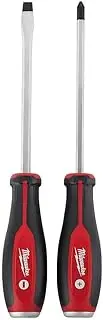 [Milwaukee] 48-22-2702 2 Piece Demolition Slotted and Phillips Head Screwdriver Set W/Steel Endcaps