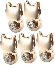 DOITOOL 5Pcs Cat Shaped Purse Locks Bag Closures Durable Replacement Fasteners for Handbags Stylish Turn Locks for DIY Craft Elegant Accessories for Bags