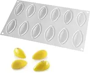 YYAOGAGNG 3D Olive Silicone Baking Mold Quenelle Silicone Mold Chocolate Cake Mould Rugby Shaped Baking Mould Ice Cubes or Chocolate Reusable Non-Stick Easy Release Baking Molds, YGMGZ011-11