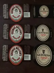 Vintage 1990s GUINNESS Irish Oval Labels (3)lot. GEORGE KILLIANS IRISH RED (3)
